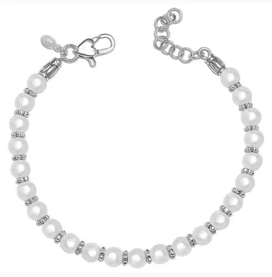 Produktbild von Bibei Damen-Perlenarmband mit Zirkonia in 925er Sterlingsilber BIPU001