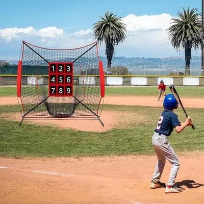 Produktbild von Wasserdichtes Baseball-Wurfnetz mit Softball-Schlagziel für Wurf-, Schlag- und Fangübungen im Innen- und Außenbereich
