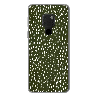 Produktbild von MuchoWow® Handyhülle Schutzhülle Hülle für Huawei P40 Lite Polka dots - Weiß - Schwarz Silikon Softcase Handy Hülle - Handy