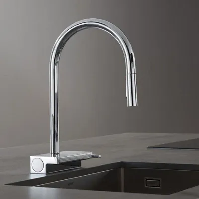 Produktbild von hansgrohe Küchenarmatur Aquno Einhebel Küchenarmatur mit ausziehbarem Auslauf, Armatur Küche (Warmwasserarmatur & Kaltwasserarmatur, Kaltwassserhahn