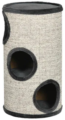 Image de Arbre à chat à 3 niveaux avec tapis en sisal | Couleur : Gris | Dimensions : 38x38x70 cm