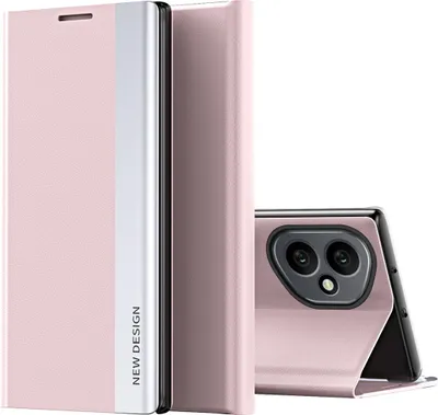 Immagine prodotto di Custodia per Honor 400 Custodia magnetica in Finto cuoio con funzione di supporto Rosa