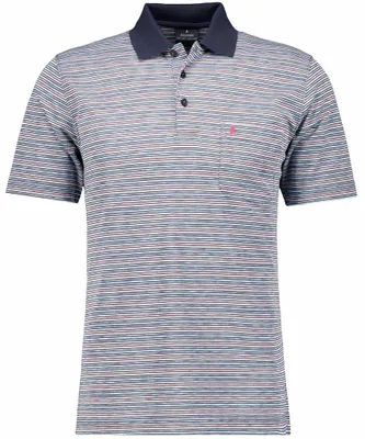 Produktbild von Polo yd stripe 701 BLAU MEL Größe M