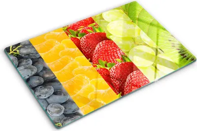 Imagen del producto de Cubierta para placa de cocina – Cubierta para placa de inducción – Placa de vidrio protectora – 80x52 cm – Placas de vidrio protectoras para cocina – Vidrio templado – Frutas de colores