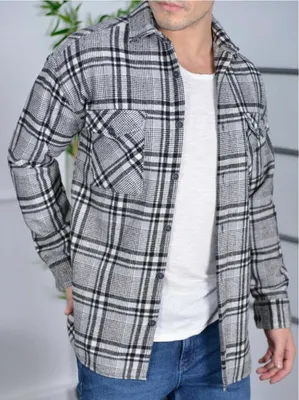 Produktbild von Megaman Jeans H-257 Flanellhemd Kariert Hemd Holzfällerhemd Herren Holzfäller Baumwolle 2XL Schwarz