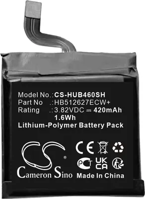 Produktbild von TECHTEK Akku Kompatibel mit [Huawei] FTN-B19, Watch GT 46mm Ersetzt HB512627ECW+
