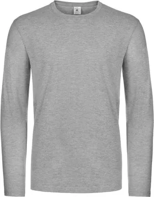 Produktbild von Herren-T-Shirt, Langarm - B&C #E190 LSL - sport grey - Größe 4XL