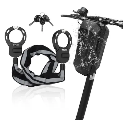 Productafbeelding van Slot voor elektrische scooters met tas, handboeislot, motorslot, hoogveiligheidsslot met siliconenbescherming