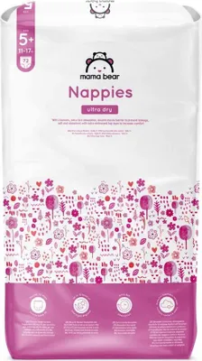 Produktbild von Amazon-Marke: Mama Bear Ultra Dry Windeln Größe 5+ (11-17 kg), Weiß, 72 Stück (1-er Pack)