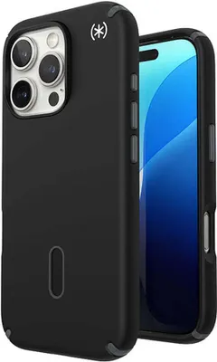 Produktbild von Speck Presidio2 Pro ClickLock & MagSafe - Etui iPhone 16 Pro (Schwarz / Schiefergrau / Weiß)