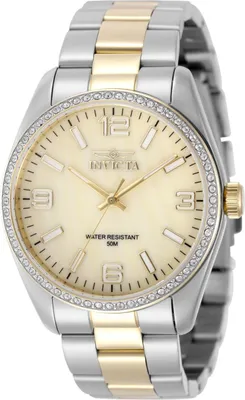 Produktbild von Invicta Specialty 50135 Damenuhr - Quarzwerk - Edelstahl mit goldenem Zifferblatt - 38 mm