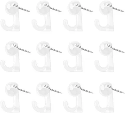 Productafbeelding van Kunststof wandhaken, verpakking van 100 stuks - Transparant - Duurzaam - Kantoorbenodigdheden