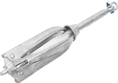 Produktbild von Klappanker Silber 10 kg Feuerverzinktes Gusseisen