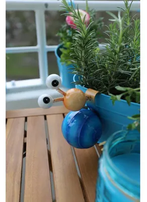 Produktbild von 16x Topfhänger Schnecken Wackelkopf Garten Dekoration Blumenkübel Pflanzenbox