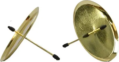 Produktbild von 4-teilig Kerzenhalter für Adventskranz Ø 80 mm goldfarben - Adventskranzstecker