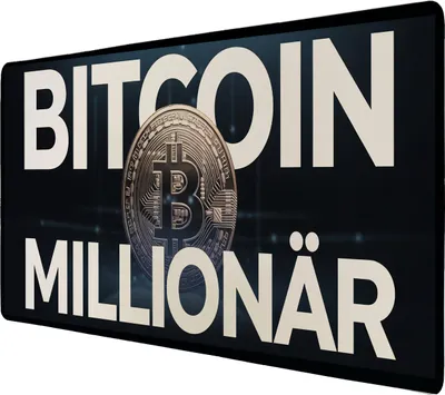 Produktbild von Bitcoin-Symbol Bitcoin Millionär Schreibtischunterlage 69x31cm XXL Mauspad