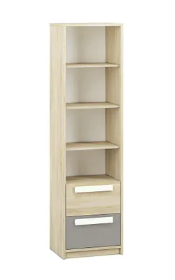Obrázek produktu pro Policový regál se šuplíky INNES - buk fjord / bílý / šedá platina