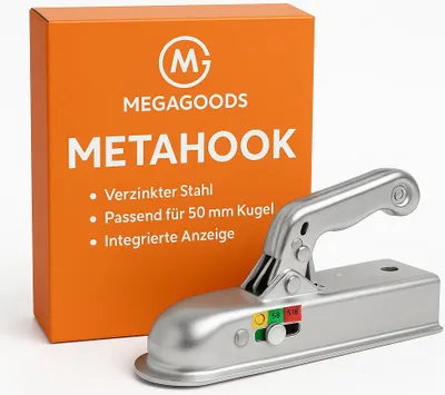 Produktbild von Anhängerkupplung 50 mm Stahl für ungebremste Anhänger bis 750 kg DE.
