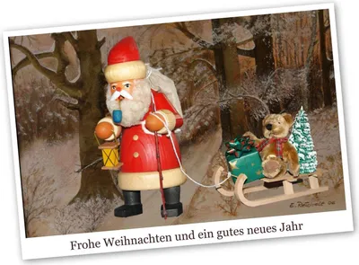 Imagen del producto de Tarjeta navideña, Papá Noel, con sobre. Dimensiones: 11,5 x 16,5 cm. Producto nuevo