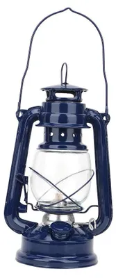 Kerosinlampe Vintage Eisen Laterne mit Griff Blau