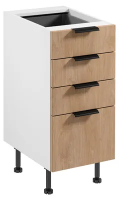 Obrázek produktu pro Kuchyňská skříňka se šuplíky SALERNO - šířka 40 cm, bílá / dub
