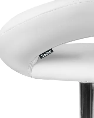 Produktbild von BELIANI Trendy Barhocker Weiß / Silber Kunstleder Höhenverstellbar Drehbar Modern