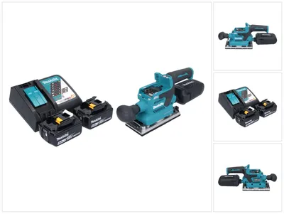 Produktbild von Makita DBO 382 RT Akku Schwingschleifer 18 V 93 x 185 mm Brushless + 2x Akku 5,0 Ah + Ladegerät