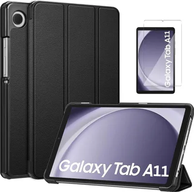 Produktbild von Hülle für Samsung Galaxy Tab A11 Stifthalter mit 9H Schutzglas Schutzhülle Klapphülle Magnetisch