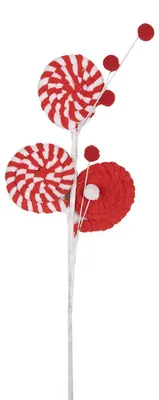 Image de Clayre & Eef Décoration de Noël Sucette 42 cm Rouge Plastique