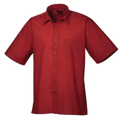 Image de Chemise Premier pour homme à manches courtes LT4512 (43,5 cm) (bordeaux)