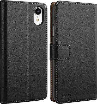 Produktbild von Schwarzes Lederetui für iPhone XR 6,1 Zoll mit optimaler Beschützung