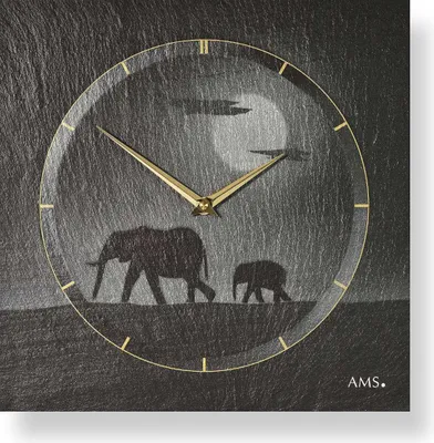 Immagine prodotto di Orologio da parete in ardesia AMS - 9524