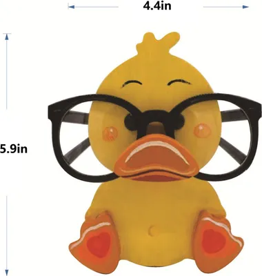 Image de (Canard) Porte-lunettes animal créatif mignon, 1 pièce de monture de lunettes en bois en forme d'animal pour la maison, le bureau, la décoration du bureau