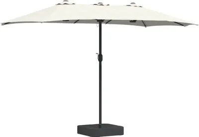 Image de Parasol de jardin vidaXL couleur sable 385 x 209 x 244 cm en polyester et acier