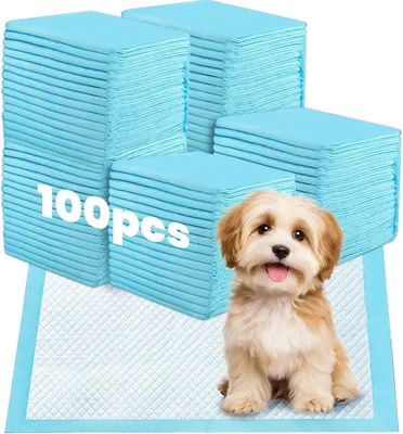 Obrázok produktu pre Výcvikové podložky pre psov 60 x 60 cm, 100 kusov, jednorazové, modré, pre štteniatka
