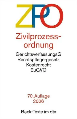 Produktbild von Zivilprozessordnung. ZPO