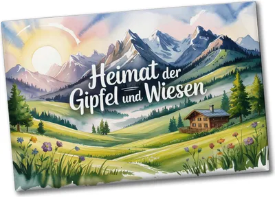 Produktbild von Allgäu Berge Souvenir Souvenir Magnet Heimat der Gipfel