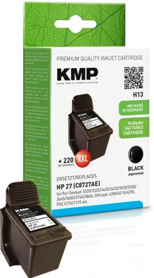 Produktbild von KMP Patrone HP C8727AE Nr.27 black 500 S. H13 refilled