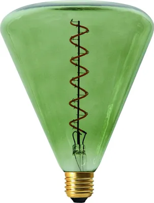 Produktbild von Näve Leuchten LED Leuchtmittel "DILLY" E27/4W H: 19cm grün LED Leuchtmittel "DILLY" E27/4W H: 19cm grün LED Leuchtmittel "DILLY" E27/4W H: 19cm grün - E27, 4 Watt, 130 Lumen, 2200 Kelvin, aus Metall und Glas, grün – dimmbar