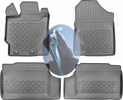 Produktbild von Z521670 TPE-Gummifußmatten kompatibel mit  Toyota Yaris Cool 3 XP13 Schrägheck Hatchback 3-türer 2010-2020 nicht für Hybrid geeignet