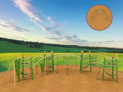 Image de Terrain de sport pour enfants Jardin d'escalade Tour de jeux extérieure en plastique