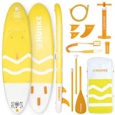 Produktbild von Stand Up Paddling Board Hochwertigem Zubehör - HUIIKE | Sup Board Aufblasbar Gelb, Stand Up Paddle Board