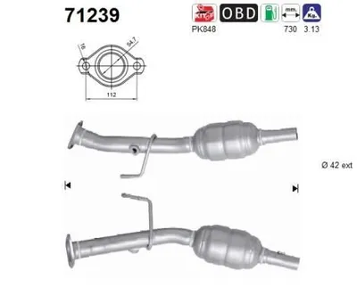 Produktbild von AS Katalysator Kat für MITSUBISHI COLT VI (Z3A, Z2A) 71239