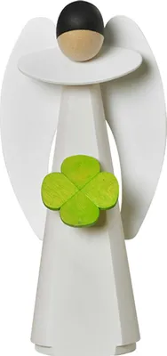 Produktbild von Dekofigur Engel mit Kleeblatt  (11cm) von KWO