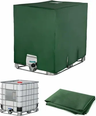 Produktbild von IBC 1000L Tankabdeckung, Wassertankabdeckung, UV- und staubbeständige Schutzabdeckung, Wassertankdeckel (116 x 100 x 120 cm, Grün)
