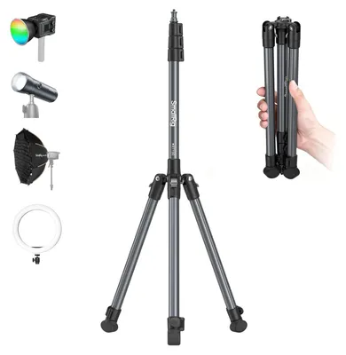 Zdjęcie produktu dla Statyw do lampy - Składany - 42 do 190 cm - Max 4 kg - Aluminium