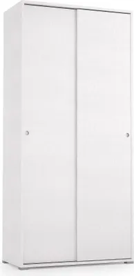 Dmora Kleiderschrank Lansing Mit 2 Schiebetüren – 100x50x200 Cm, Eiche-Optik, Mit Montagesatz