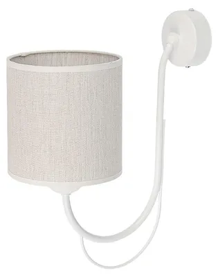 Productafbeelding van Wandlamp KASKADA, wit, 1xE27, 20W, stoffen kap, afmetingen: 36x15x29cm, IP20, merk Jupiter