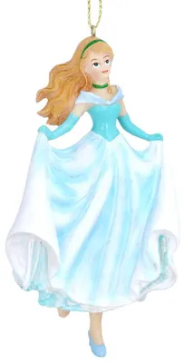 Hars-Ascheputtel-Weihnachtsbaum-Anhänger, blau-weiß, 10 cm
