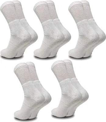 Produktbild von Sportsocken Herren Damen Unisex 43-46 Weiß Baumwolle Atmungsaktive Anti Schweiß Tennissocken Arbeitsocken Work Socken 10 PAAR